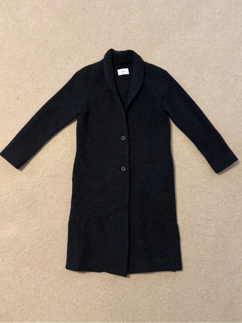 Aritzia Wilfred Long Wool Coat Cardigan Size XS
